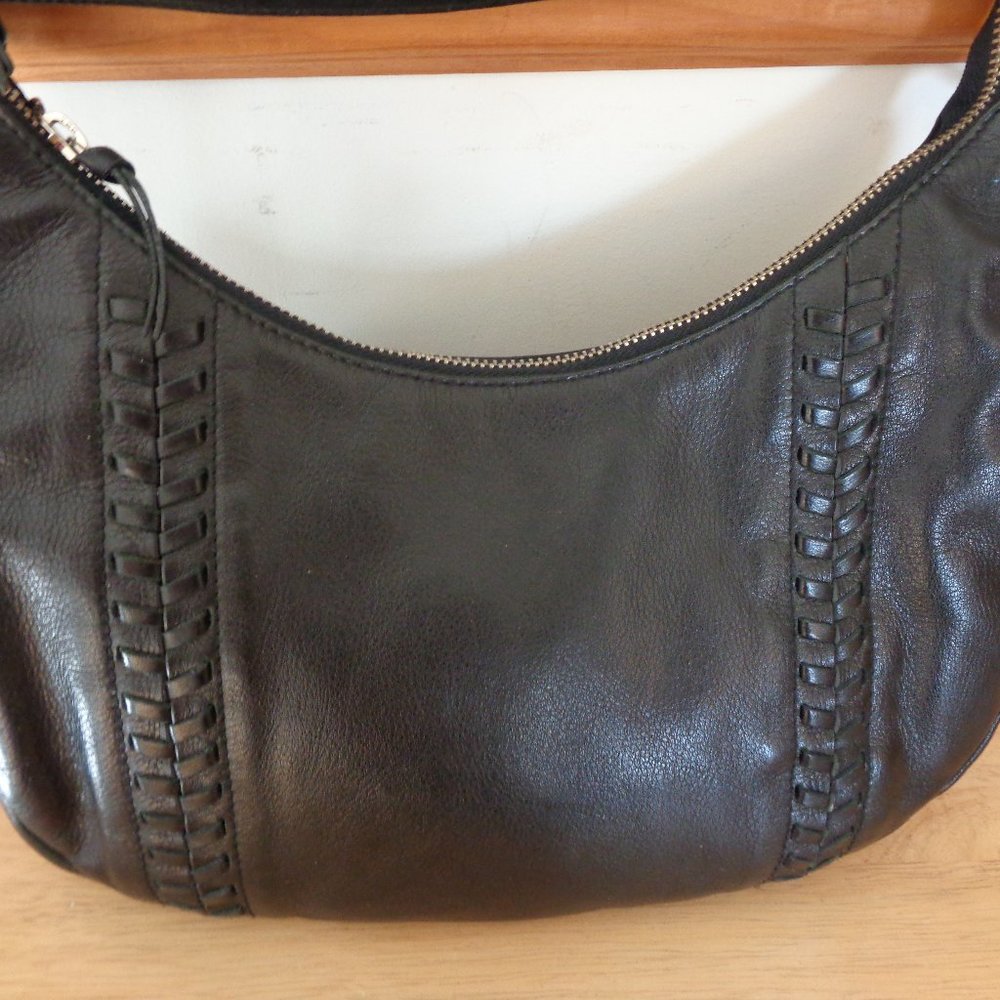 WOMAN'S RALPH LAUREN BLACK LEATHER HANDBAG